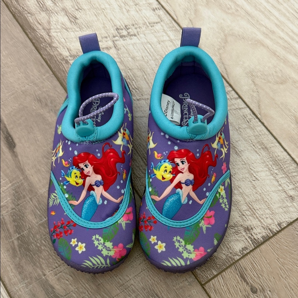 NWOT- Disney Kids Purple and Teal Mermaid Water Shoes